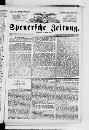 Spenersche Zeitung vom 12.07.1874