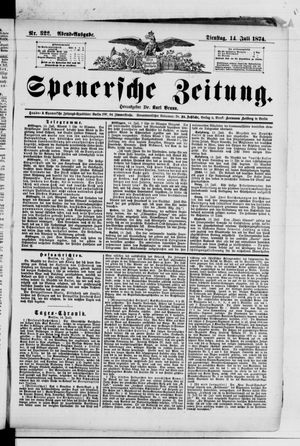 Spenersche Zeitung vom 14.07.1874