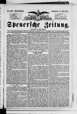 Spenersche Zeitung vom 18.07.1874