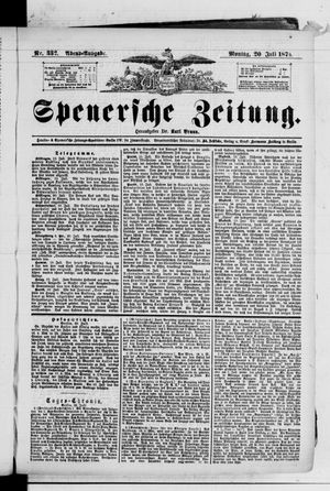 Spenersche Zeitung on Jul 20, 1874