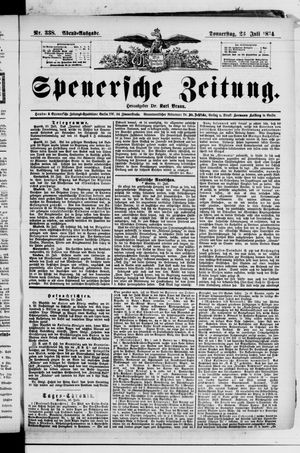 Spenersche Zeitung vom 23.07.1874