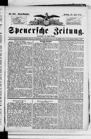 Spenersche Zeitung vom 24.07.1874
