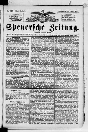 Spenersche Zeitung vom 25.07.1874