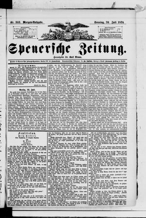 Spenersche Zeitung vom 26.07.1874