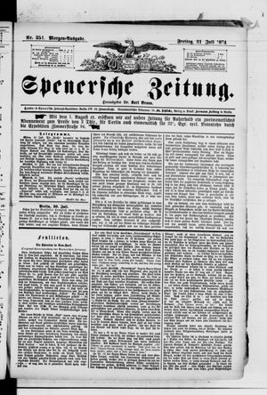 Spenersche Zeitung vom 31.07.1874