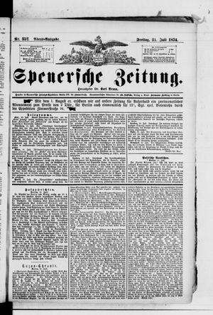 Spenersche Zeitung vom 31.07.1874
