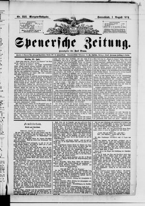 Spenersche Zeitung vom 01.08.1874