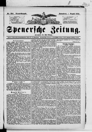 Spenersche Zeitung vom 01.08.1874