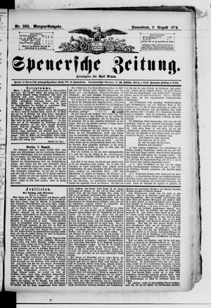 Spenersche Zeitung vom 08.08.1874