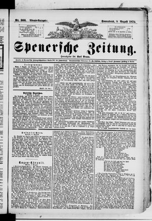 Spenersche Zeitung vom 08.08.1874