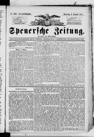 Spenersche Zeitung vom 09.08.1874