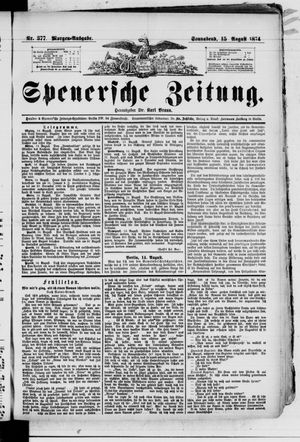 Spenersche Zeitung vom 15.08.1874