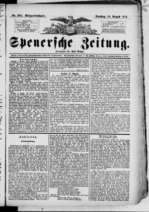 Spenersche Zeitung vom 18.08.1874