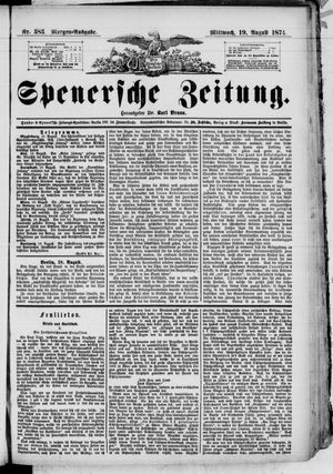 Spenersche Zeitung vom 19.08.1874