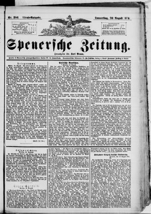 Spenersche Zeitung vom 20.08.1874