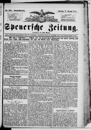 Spenersche Zeitung vom 21.08.1874