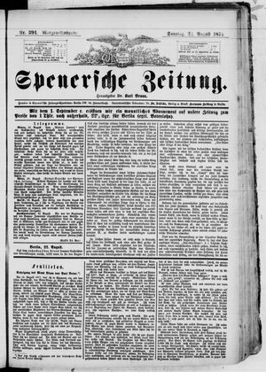Spenersche Zeitung vom 23.08.1874