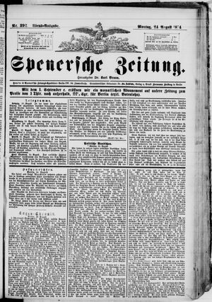 Spenersche Zeitung vom 24.08.1874