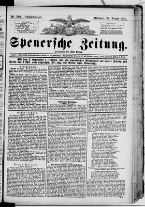 Spenersche Zeitung vom 26.08.1874