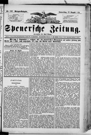 Spenersche Zeitung vom 27.08.1874