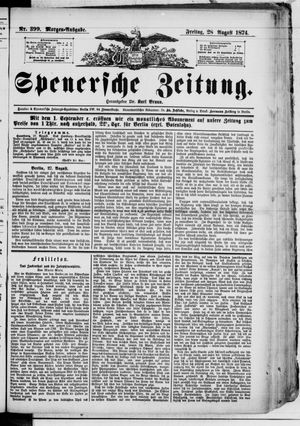 Spenersche Zeitung vom 28.08.1874
