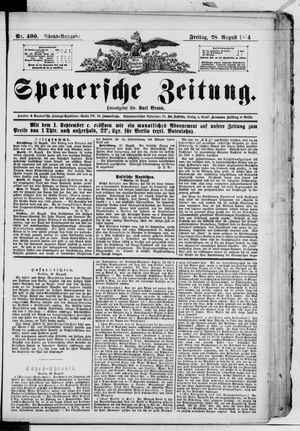 Spenersche Zeitung vom 28.08.1874