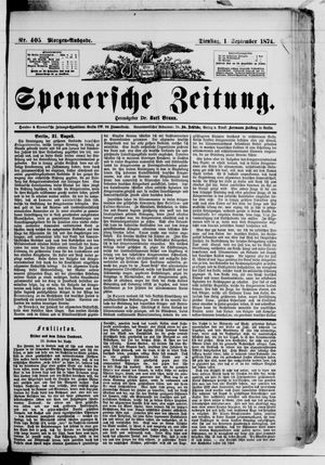 Spenersche Zeitung vom 01.09.1874