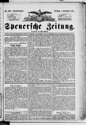 Spenersche Zeitung vom 01.09.1874