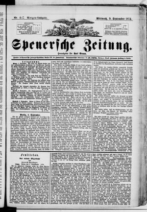 Spenersche Zeitung vom 09.09.1874