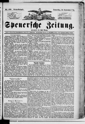 Spenersche Zeitung vom 10.09.1874