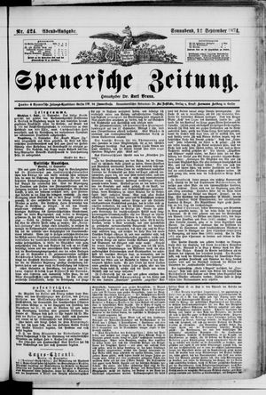 Spenersche Zeitung vom 12.09.1874