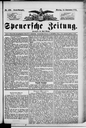 Spenersche Zeitung vom 14.09.1874