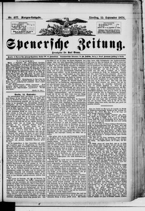 Spenersche Zeitung vom 15.09.1874