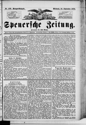 Spenersche Zeitung vom 16.09.1874