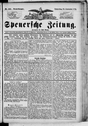 Spenersche Zeitung vom 24.09.1874