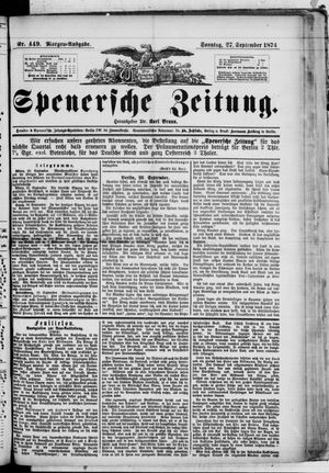 Spenersche Zeitung vom 27.09.1874