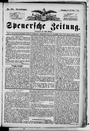 Spenersche Zeitung vom 06.10.1874