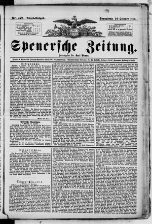 Spenersche Zeitung vom 10.10.1874