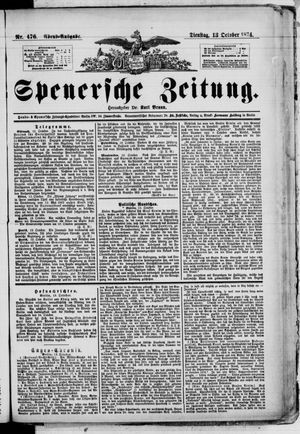 Spenersche Zeitung vom 13.10.1874