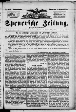 Spenersche Zeitung vom 15.10.1874