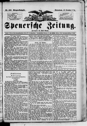 Spenersche Zeitung vom 17.10.1874