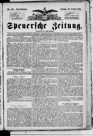 Spenersche Zeitung vom 20.10.1874