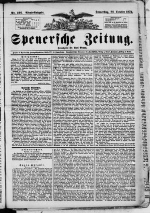 Spenersche Zeitung vom 22.10.1874