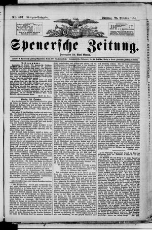 Spenersche Zeitung on Oct 25, 1874