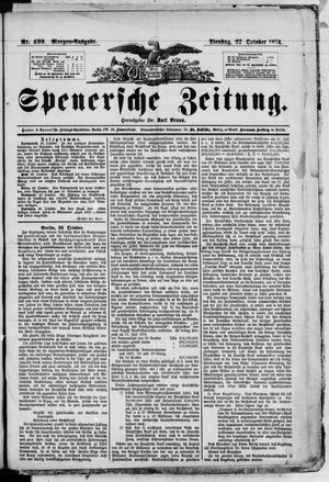Spenersche Zeitung vom 27.10.1874