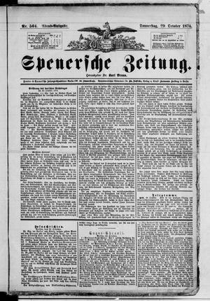Spenersche Zeitung vom 29.10.1874