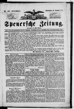 Spenersche Zeitung vom 31.10.1874