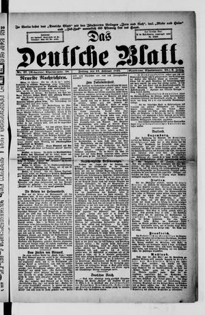 Das deutsche Blatt vom 13.02.1891