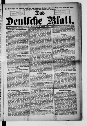 Das deutsche Blatt vom 15.02.1891