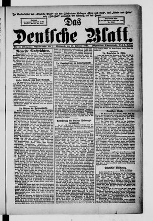 Das deutsche Blatt vom 18.02.1891